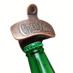 1 2 5 10PCS Beer Bottle Opener "open Here " Matte Bottle Opener Wall Mounted Retro Style Bbq Diy Solid Beer Opener Tools Bar Dec