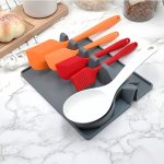 Silicone Utensil Rest With Drip Pad