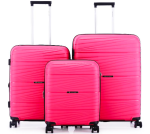 PIERRE CARDIN Montpellier Luggage Spinner 3 Piece Set Pink