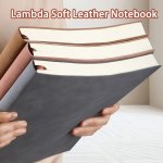 Lambda Soft Leather Composition Notebook Personalized Squared Ruled With Soft Cover And Bookmark Extra Thick Journal For Busines