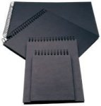 A5 Black Card 220GSM - 40 Sheets - Spiral Pad Wide Spine
