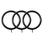 Finishing Touches 35MM Steel Curtain Rings Black 10 Pack