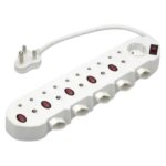 Safy Multiplug And Cord White 38CM