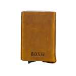 Bossi Mechanism Cardholder Wallet With Double Slot- Goat Oily Hunter Tan