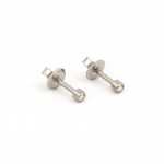 MINI April Crystal Sterling Silver 2MM