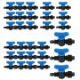 30 Piece Drip Irrigation Hose Nut Lock Fittings With 13MM Ball Valves