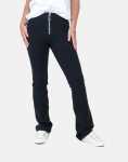 Sissy Boy Zip Knit High Waisted Black Denim Bootleg Jeans - 18 Black