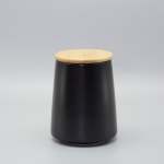 Black Ceramic Storage Canister - Medium 8.5 X 12.5CM