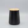 Black Ceramic Storage Canister - Medium 8.5 X 12.5CM