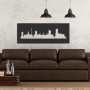 Pretoria Skyline Wall Art Black White - White