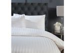 Egyptian Poly-cotton Sateen STRIPES-3 Piece Duvet Cover Set