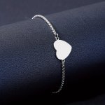 1PC Stylish And Simple Stainless Steel Love Men's Retractable Bracelet