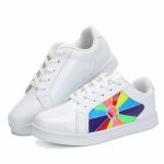 LED Light-up Rainbow Sneakers – Kids Sizes Sa 7 – 2 White