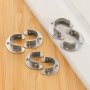 2PCS Heavy Duty Stainless Steel Rod Sleeve For Wardrobe Bracket Flange Rod Bracket For Closet Rod End Support