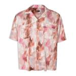 Satin Print Flap Pocket Shirt