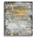 Yellow And Grey Abstract Wall Art Canvas Painting 1000 X 1200
