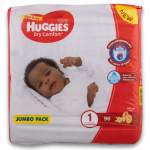 Huggies Dry Comfort New Baby Diapers Size 1 Jumbo Pack - 96 Diapers