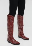 Serpentine Western Boot - Burgundy