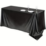 1PC Satin Tablecloth Color Ding Table Cover Rectangular Bright Silk Table Cloth Smooth Fabric Table Decor Suitable For Wedding B