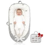 Baby Lounger Organic Cotton Infant Support Cushion| Reversible Adjustable & Portable Floor Cushion Soft Breathable Washable Cove