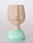 Mint Green Bust Flower Pot – 21X10.5CM