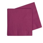 100 Serviettes 2PLY Burgundy Ppg Tbd