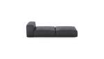 Lounger - Leather - Dark Grey - 241CM X 105CM