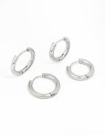 Surgical Steel Thick Hoop Earrings 2-PACK