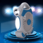 Rechargeable 2-IN-1 Desk Fan With Built-in Light - Green