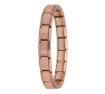 Crcs -stainless Steel Necklace Italian Charm 18LINK Bracelet -9MM Rose Gold