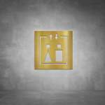 Elevator Sign D01 - Brushed Brass