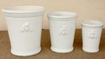 Medium White Bee Emblem Planter – 41X24CM