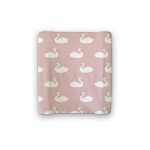 Changing Mat Cover Light Pink White Swan
