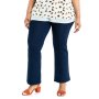 Plus Size Bootleg Fashion Wash Jean