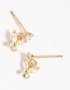 Goldair Gold Plated Surgical Steel Butterfly Stud Drop Earrings