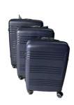 Smte Le Emporer 3-PIECE Suitcase Set Unbreakable Pp Material Luggage Navy Blue With Keychain