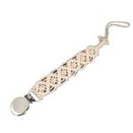 4AKID Crochet Baby Pacifier Clips - Natural Zigzag