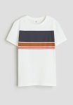 Printed T-Shirt - White Dark Grey