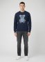 Ben Sherman Bs Bear Fur Navy Crew Sweatshirt - XXL / Blue