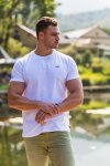 Core Tee In White & Navy - XS