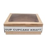 Cupcake Box 6 Up + Window – Kraft