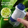 Microscope Kit 80-160X Lab Handheld Microscope Battery Powered Microscope With LED Light Kids Science Microscop