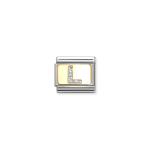 Composable Classic Link Letter L Silver Glitter