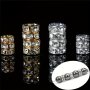 100pcs Golden & Silvery Acrylic Crystal Rhinestone Spacer Beads 6mm/8mm - DIY Jewelry Making Kit For Necklaces And Bracelets