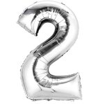 Casey 102CM Silver Balloon NUMBER.2 Retail Packaging No