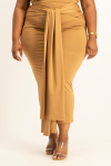 Savannah Wrap Tie Detail Skirt - Toasted Coconut - 2XL