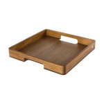 Square Wooden Serving Tray With Handles Serve Square 40X40X5CM