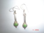 Green Copper Turquoise .925 Sterling Silver Earrings STSE5