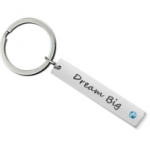 CNE101789 - Personalized Birthstone & Engraving Keyring Stainless Steel