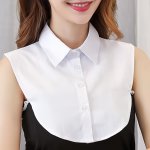 Black white Half Shirt Fake Collar Simple Inside Suit False Collar Unisex Decorative Fake Collar